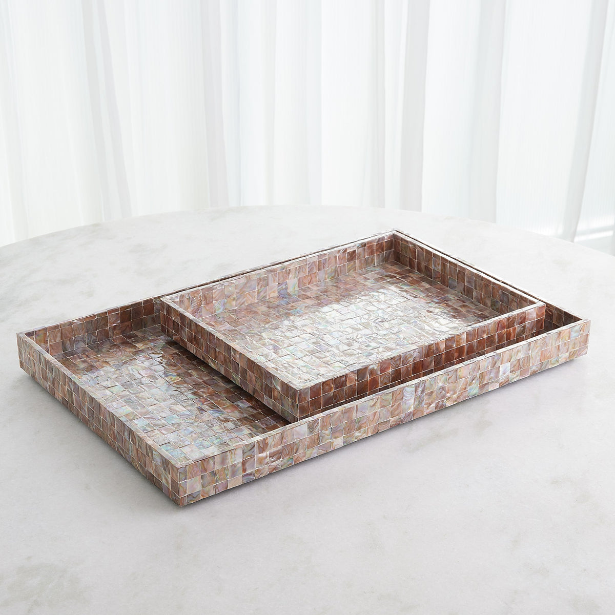 Global Views Mother Of Pearl Tray