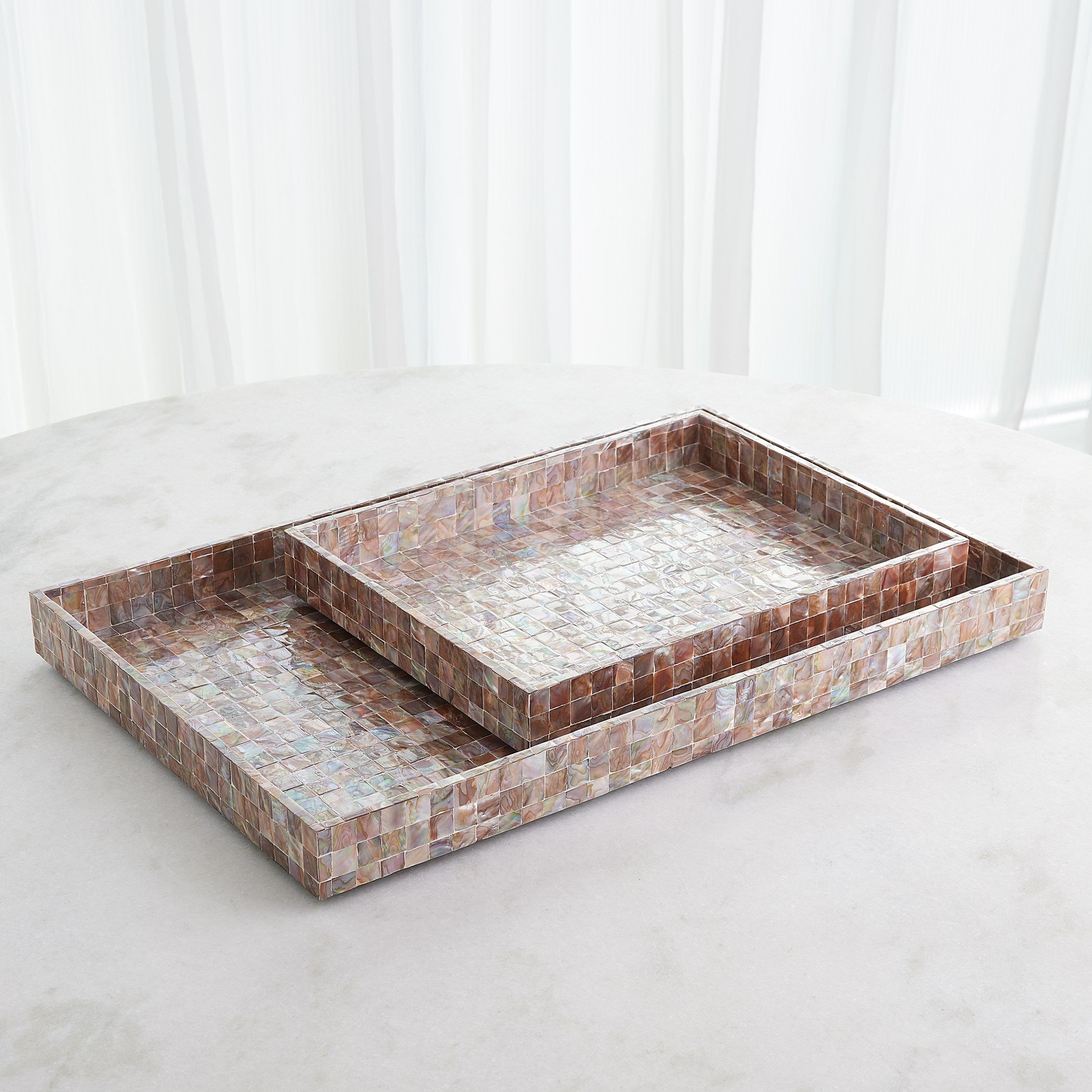 Global Views Mother Of Pearl Tray