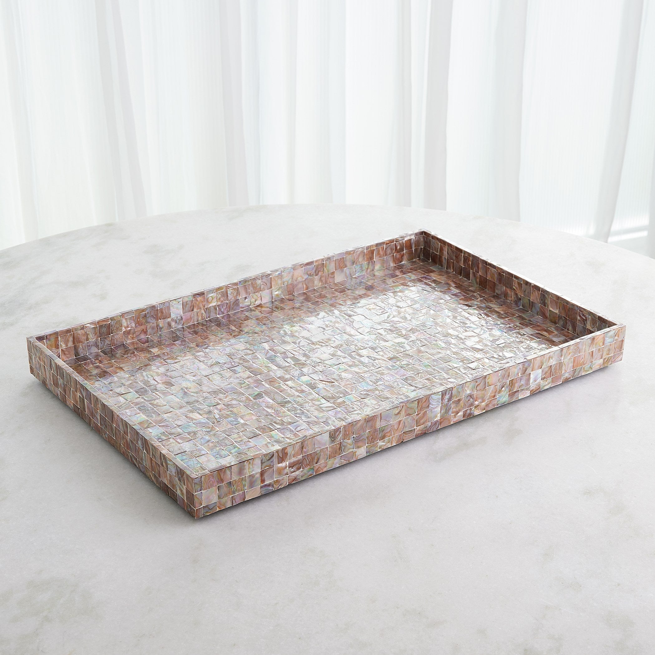 Global Views Mother Of Pearl Tray