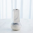 Global Views Crocus Vase Blue Marble