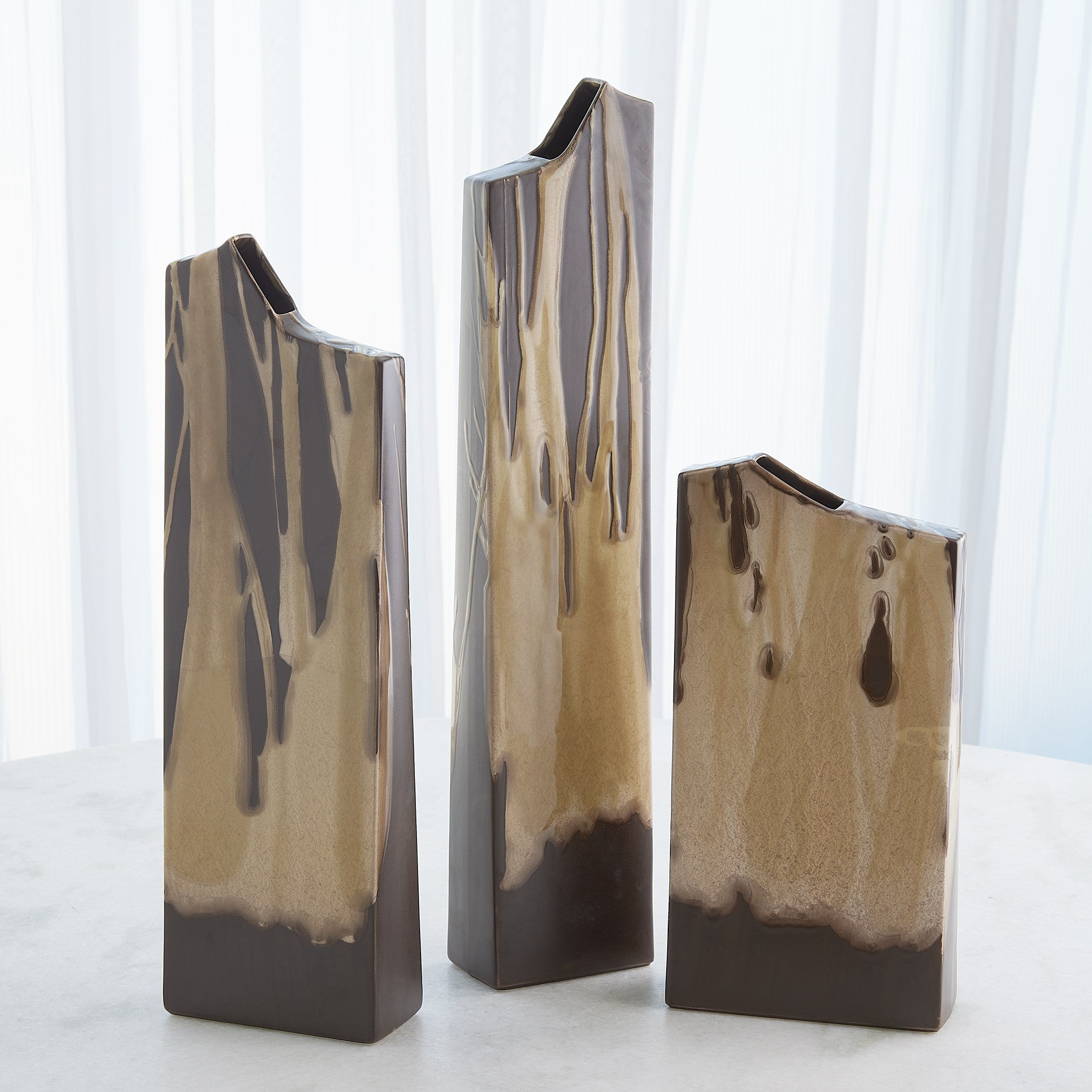 Global Views Column Splash Vase Umber