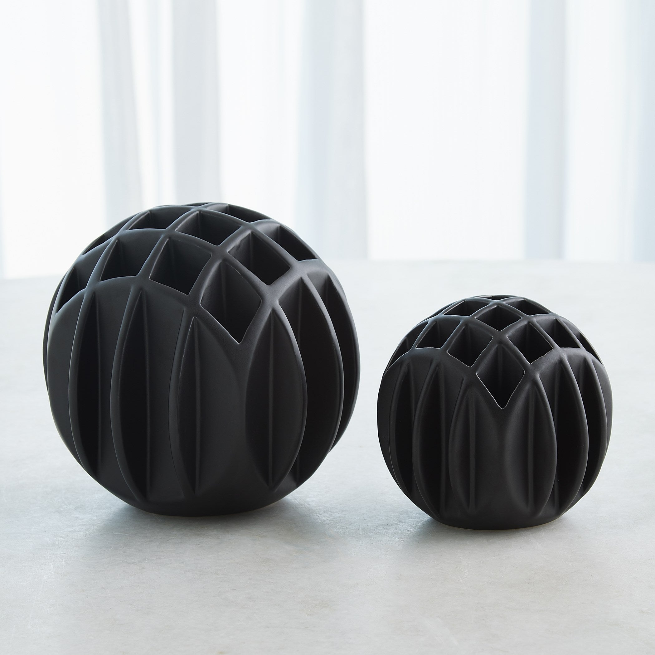 Global Views Bud Ball Vase Matte Black