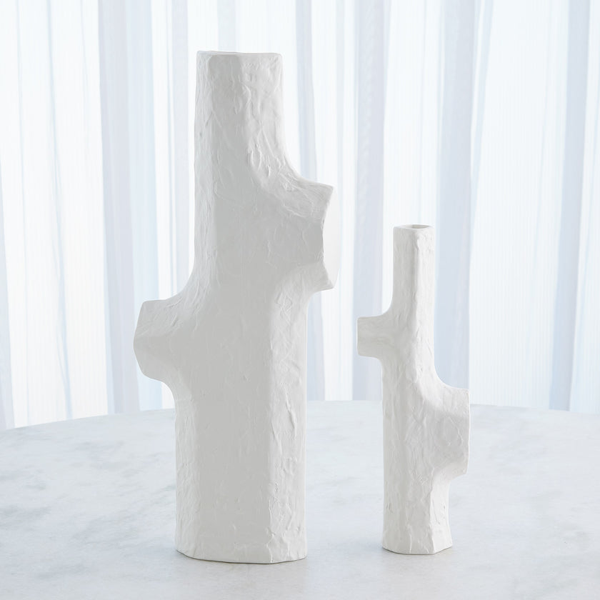 Global Views Tiered Trunk Vase Matte White