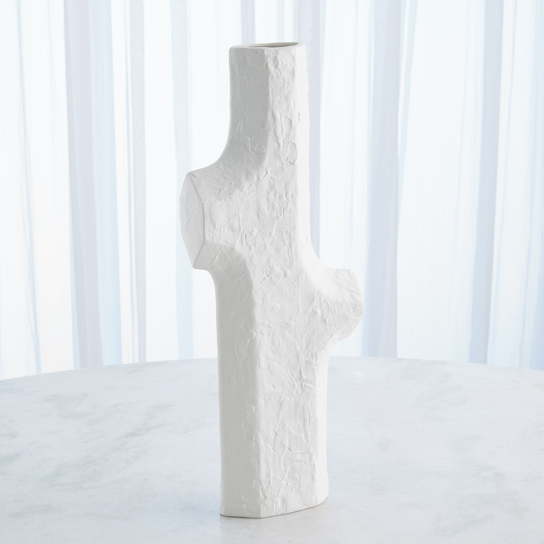 Global Views Tiered Trunk Vase Matte White