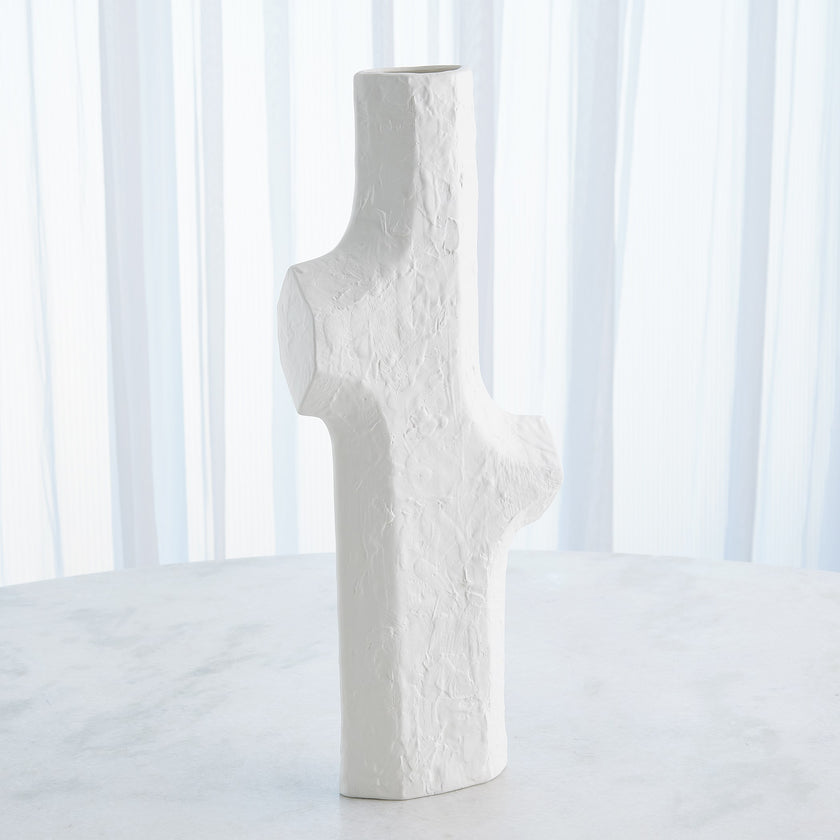 Global Views Tiered Trunk Vase Matte White