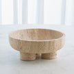 Global Views Priory Bowl Travertine
