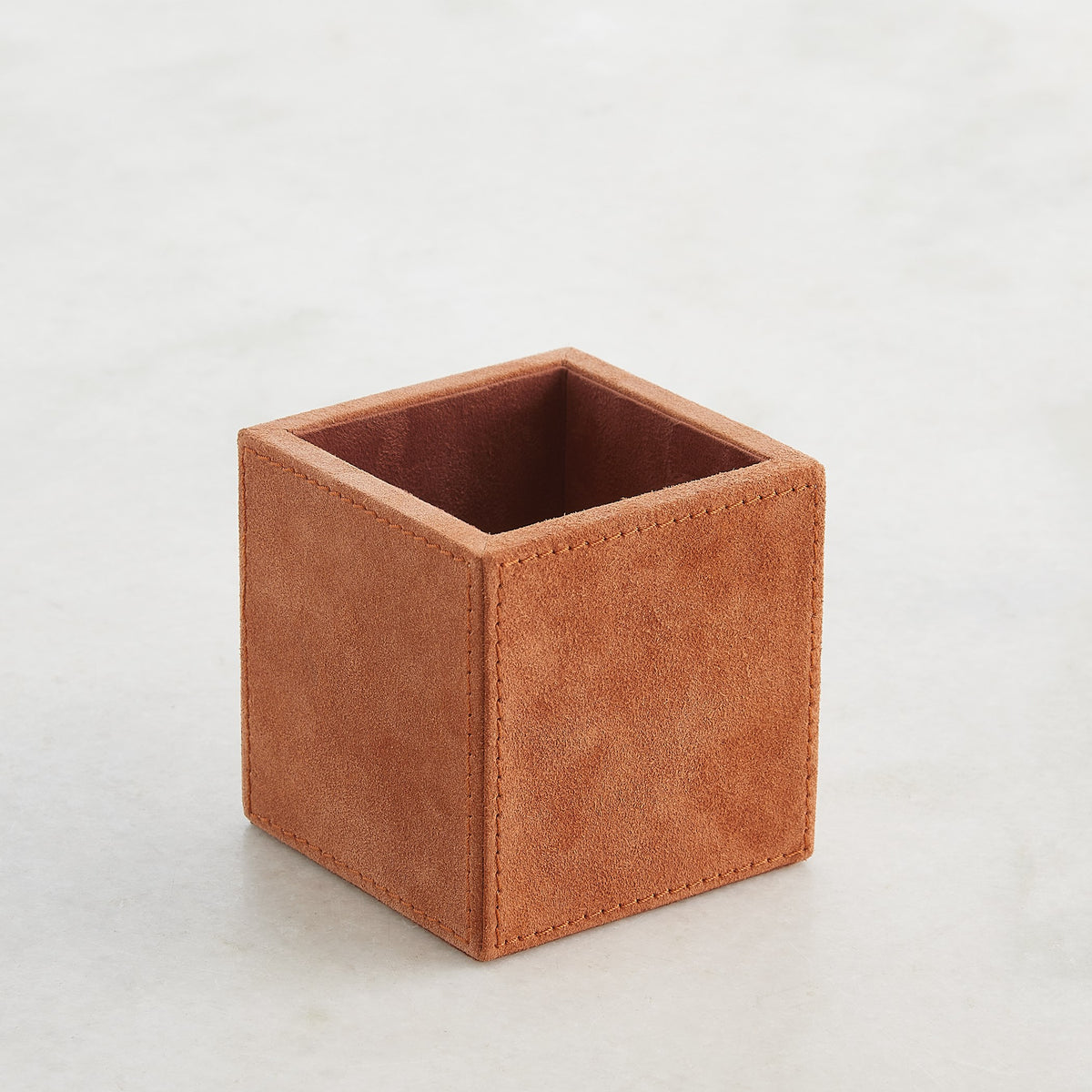 Global Views Posh Pencil Cup Rust Suede