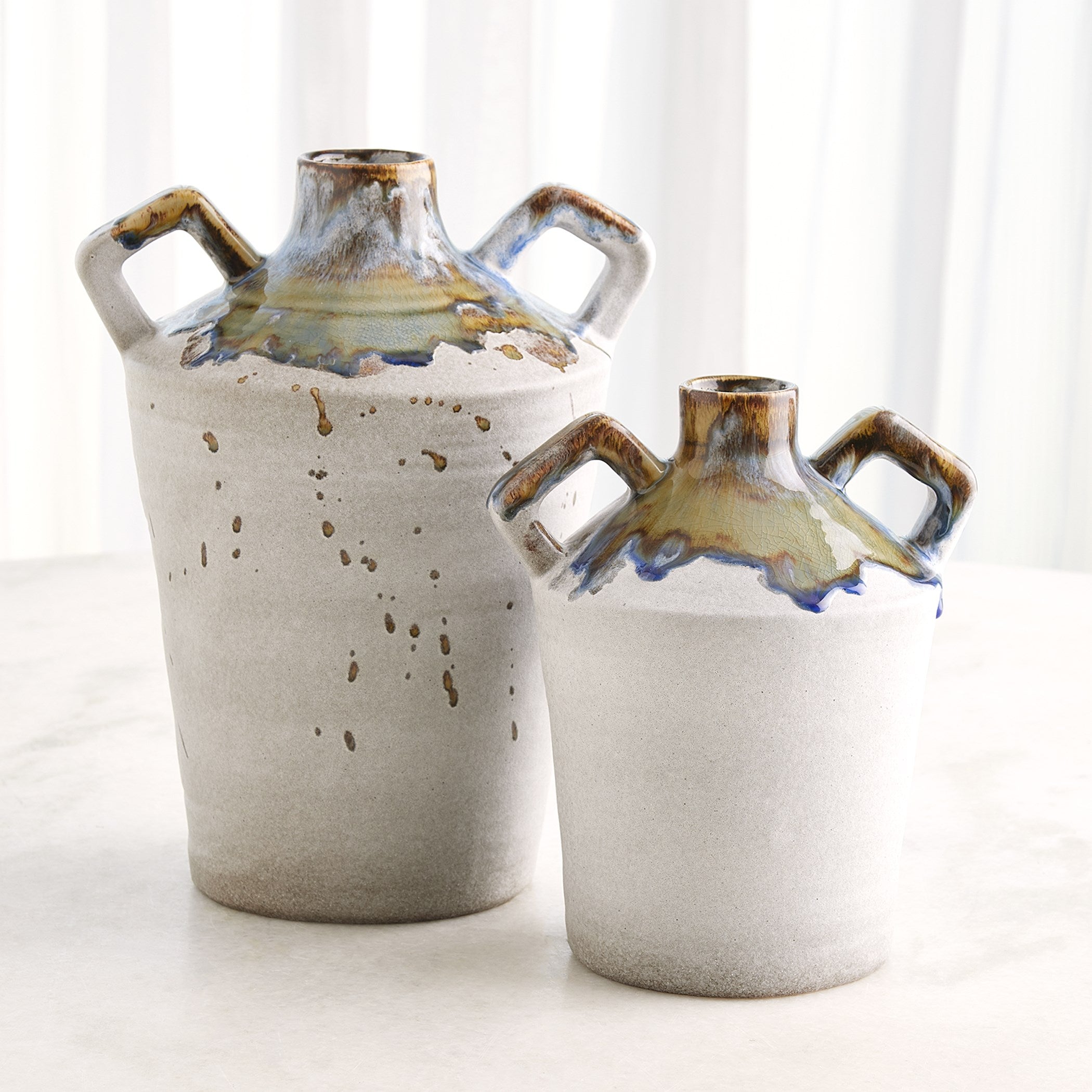 Global Views Volcan Grey/Reactive Green Vases and Jars