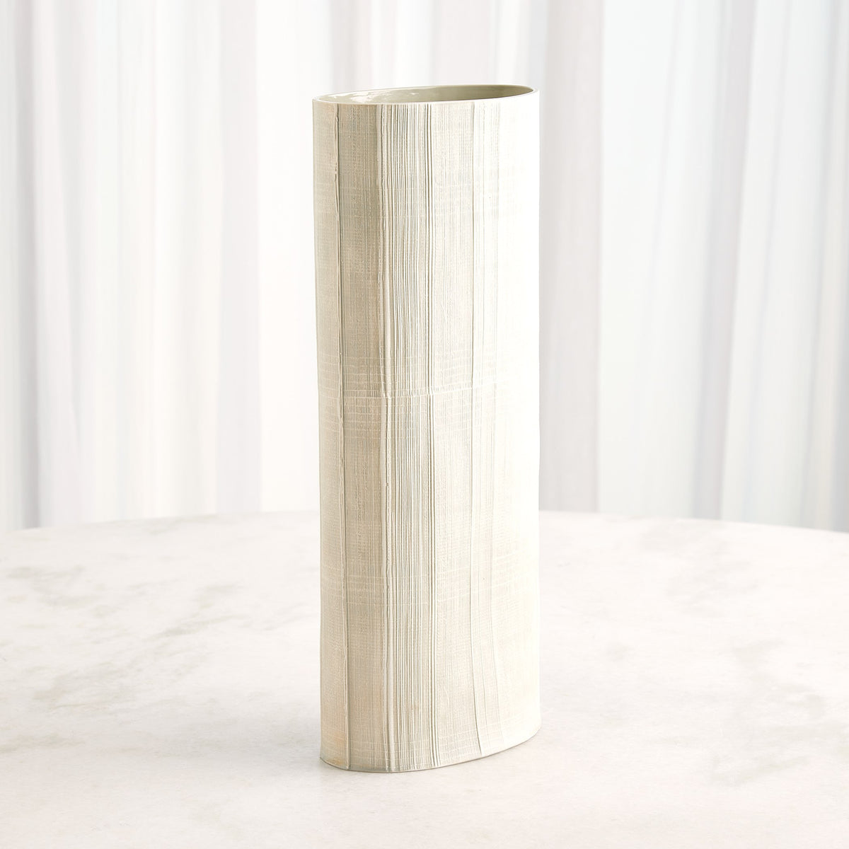 Global Views Cross Hatch Vase Celery
