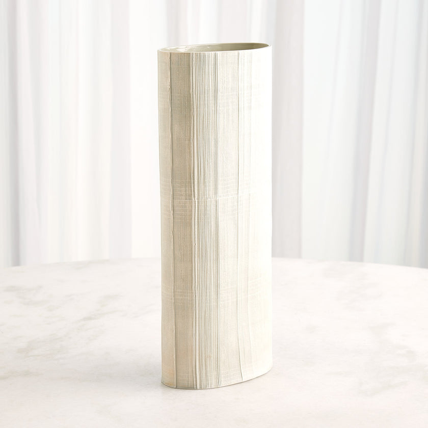 Global Views Cross Hatch Vase Celery