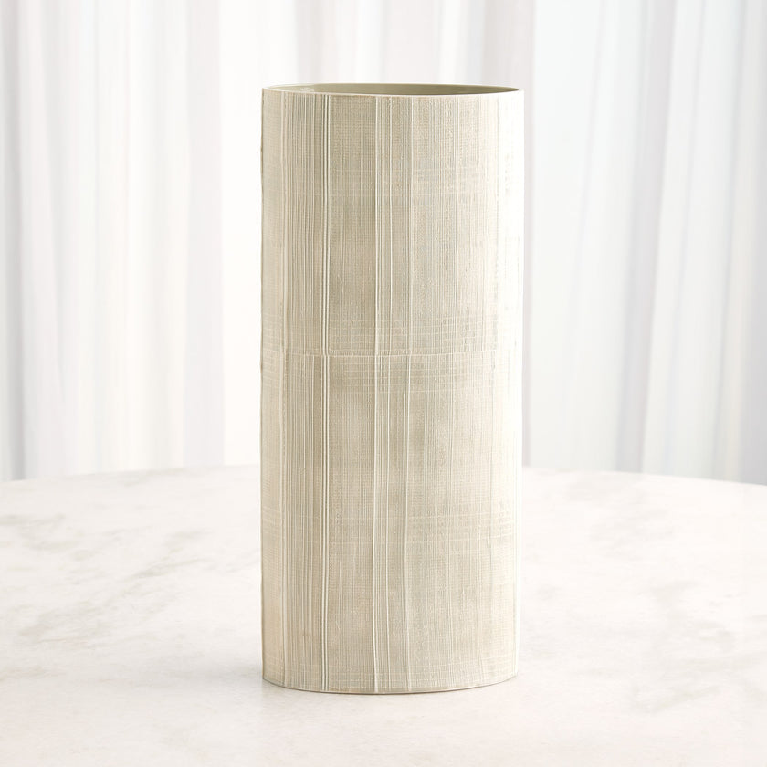 Global Views Cross Hatch Vase Celery
