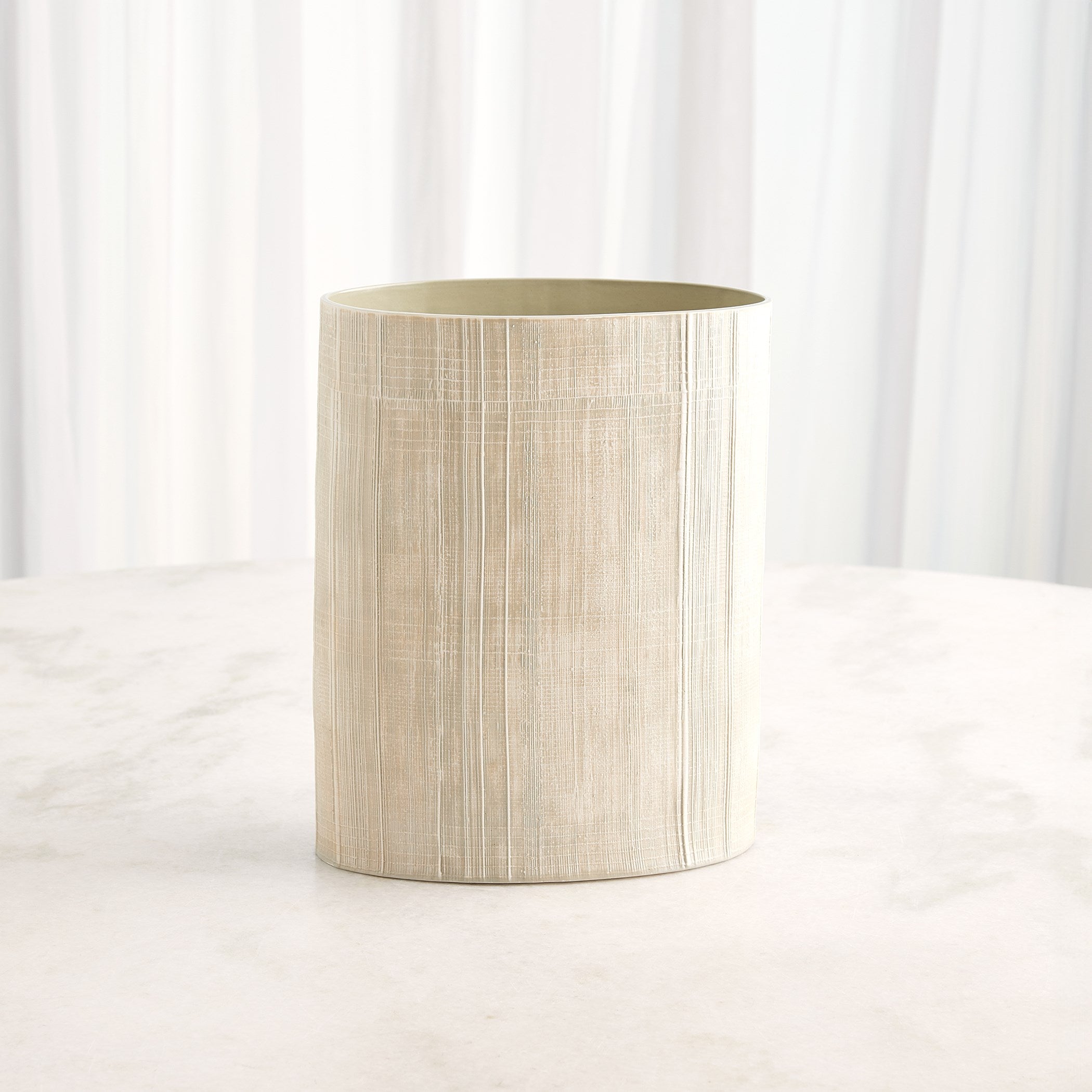 Global Views Cross Hatch Vase Celery