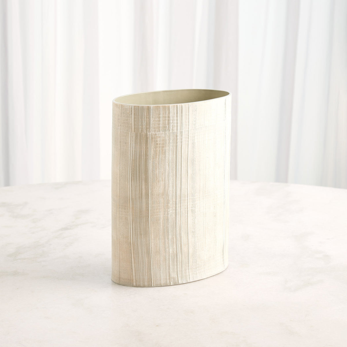 Global Views Cross Hatch Vase Celery