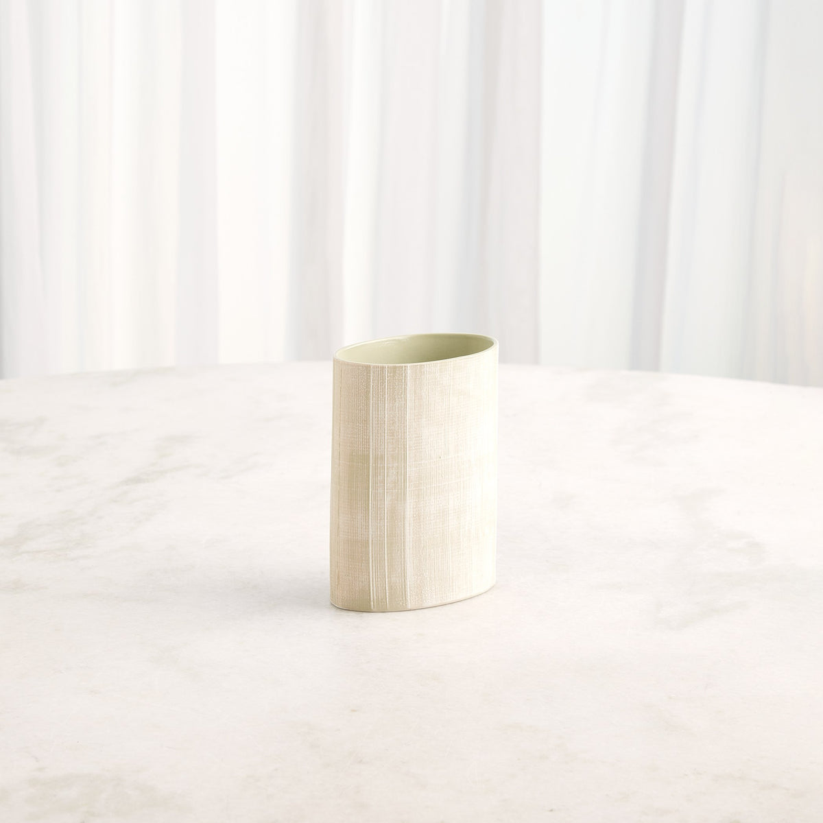 Global Views Cross Hatch Vase Celery