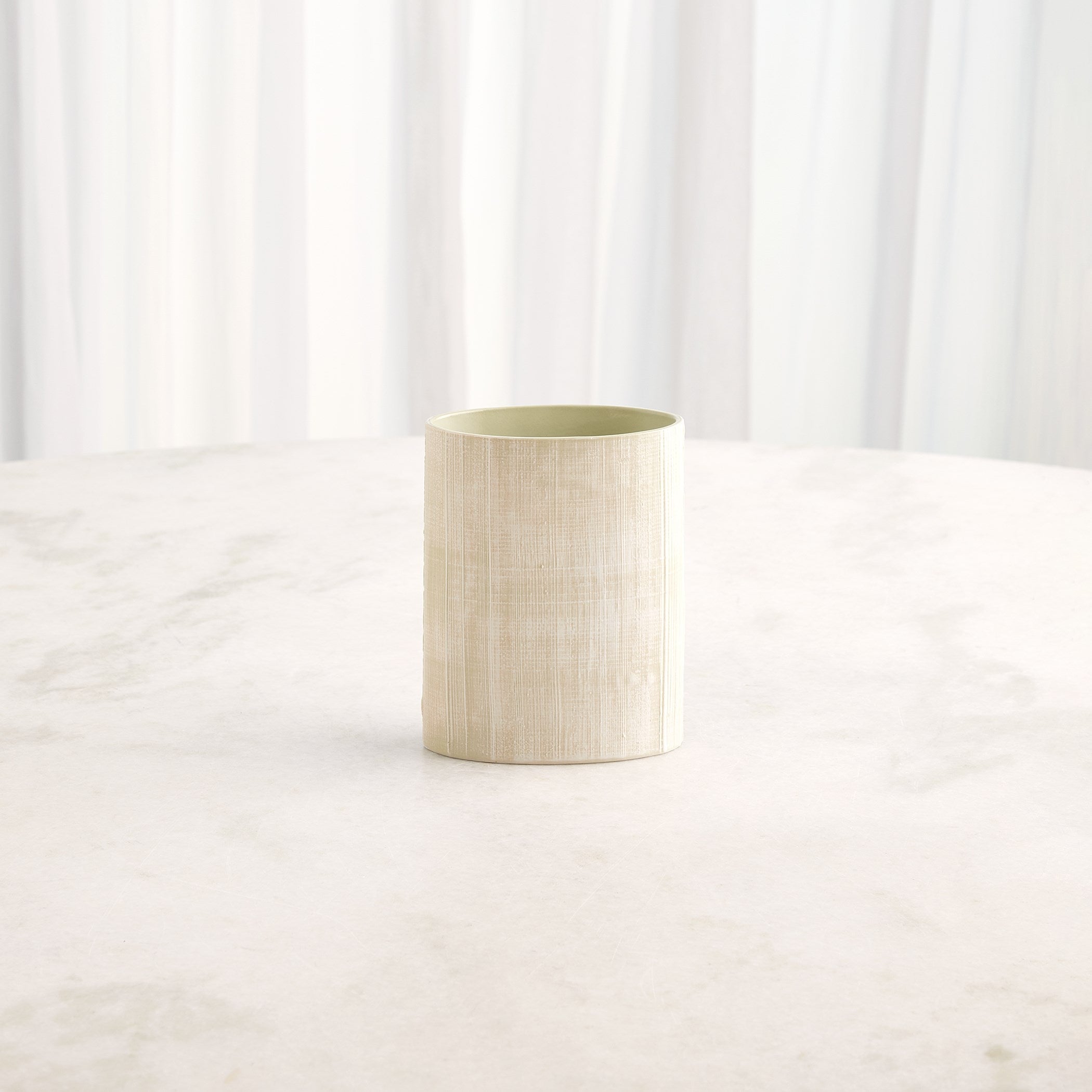 Global Views Cross Hatch Vase Celery