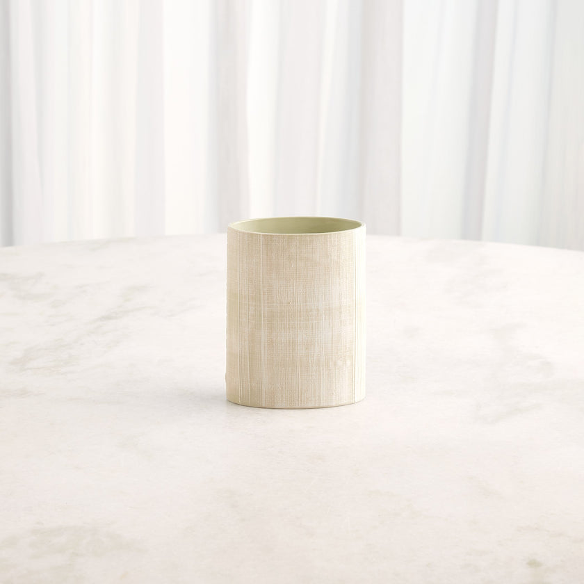 Global Views Cross Hatch Vase Celery