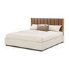 Michael Amini Pavira Eastern King Bed with LED Lights - Walnut