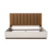 Michael Amini Pavira Eastern King Bed with LED Lights - Walnut