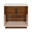 Michael Amini Pavira 1-Drawer Nightstand with LED Lights - Walnut