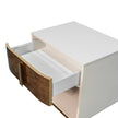 Michael Amini Pavira 1-Drawer Nightstand with LED Lights - Walnut