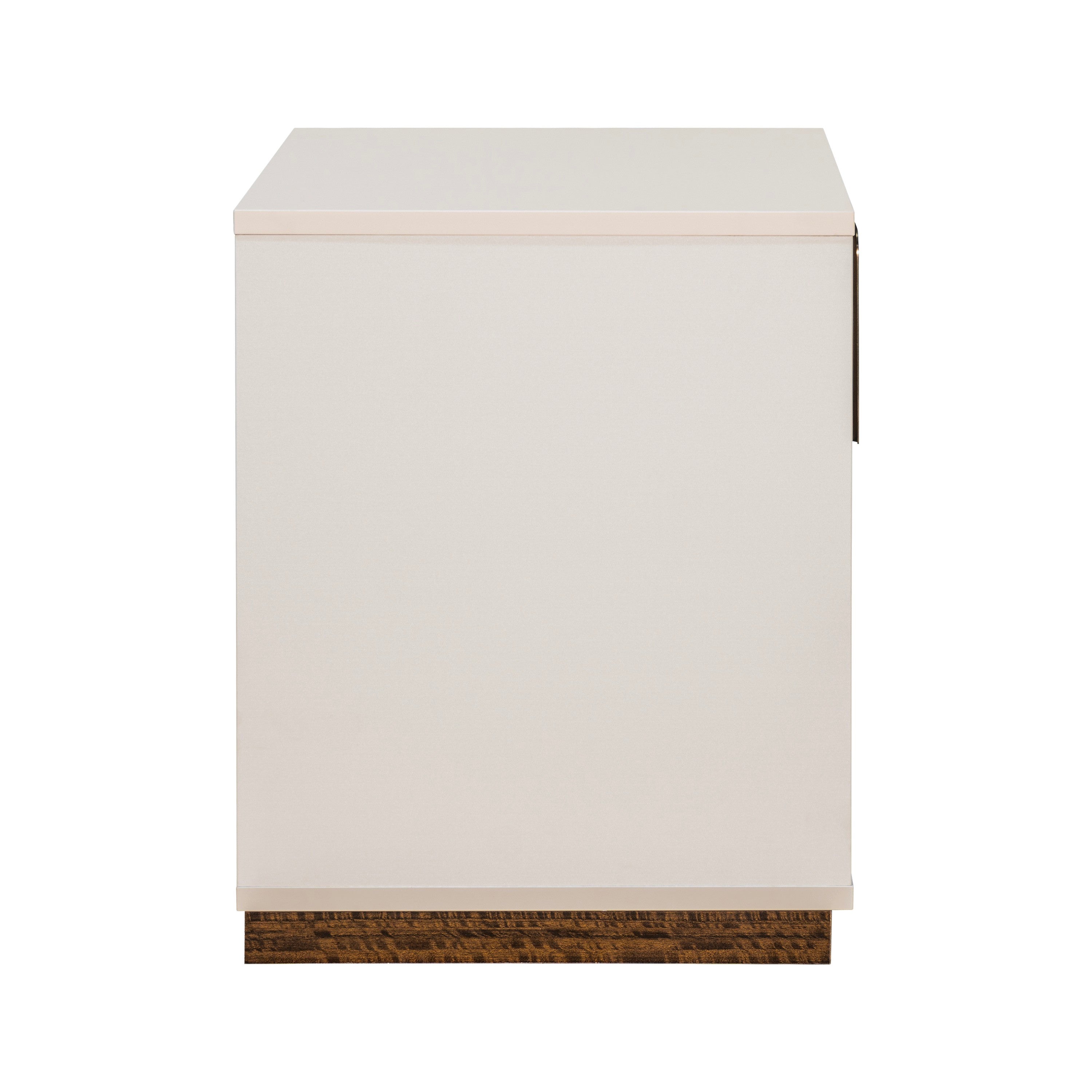Michael Amini Pavira 1-Drawer Nightstand with LED Lights - Walnut