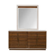 Michael Amini Pavira Dresser with Mirror - Walnut