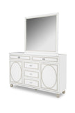Michael Amini Sky Tower Dresser with Mirror - Cloud White