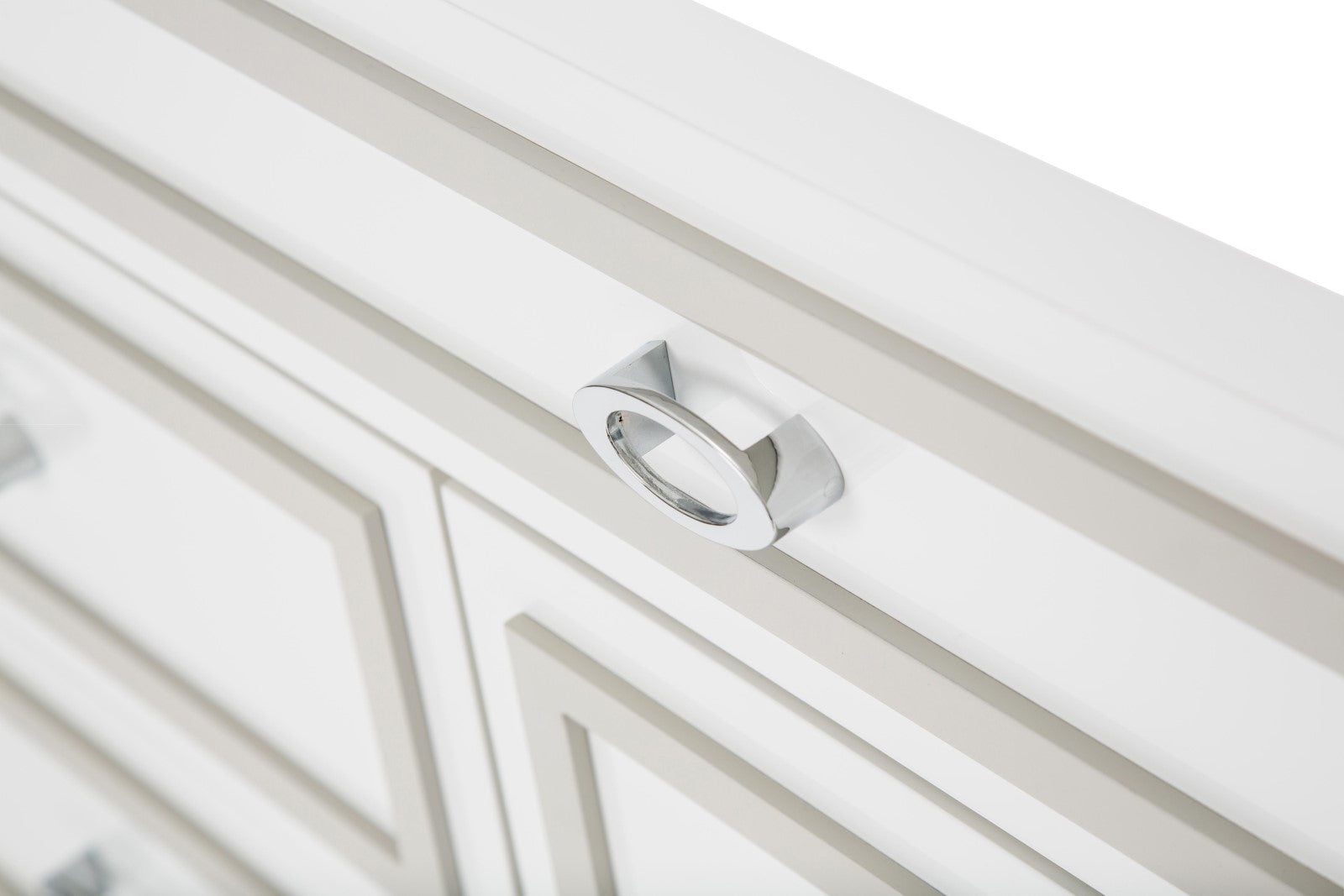 Michael Amini Sky Tower Dresser with Mirror - Cloud White