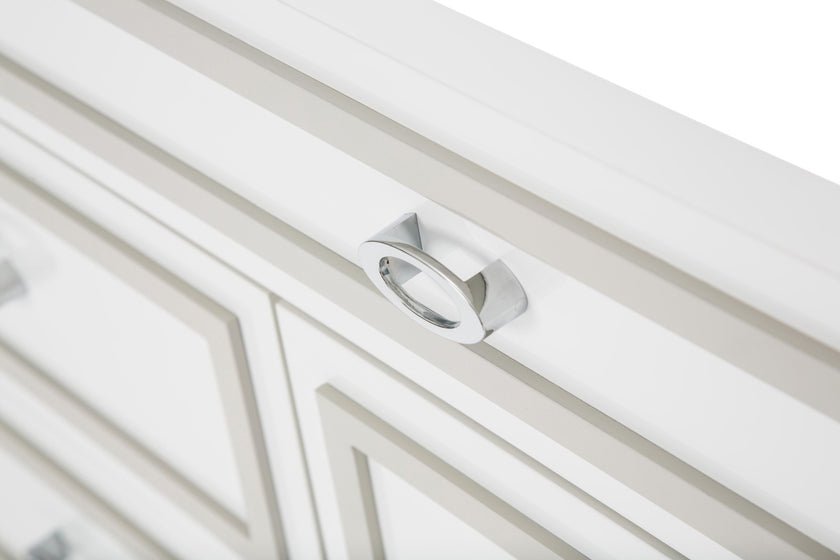 Michael Amini Sky Tower Dresser with Mirror - Cloud White