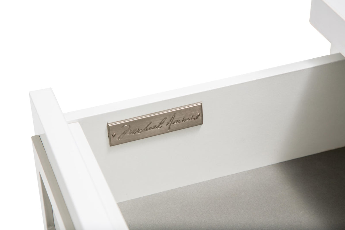 Michael Amini Sky Tower Dresser with Mirror - Cloud White