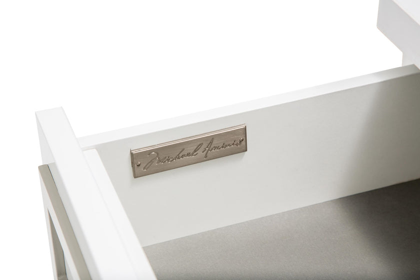 Michael Amini Sky Tower Dresser with Mirror - Cloud White