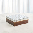 Global Views Eggshell Box Antique Gold Leaf