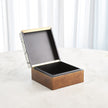 Global Views Eggshell Box Antique Gold Leaf