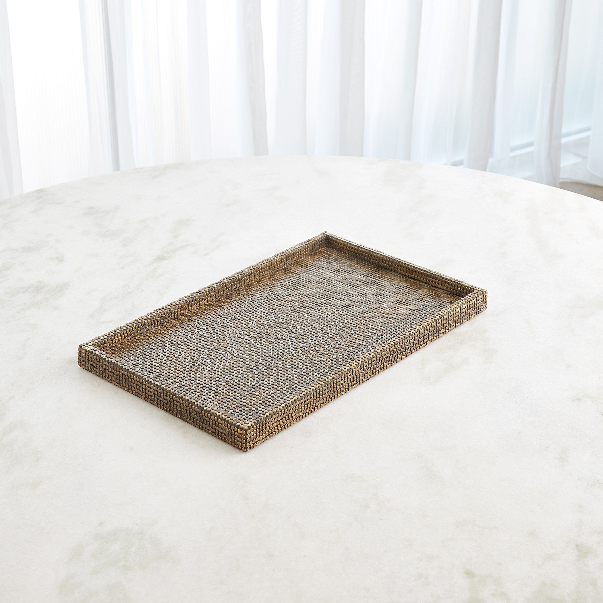 Global Views Lames Boxes and Trays Aged Brass