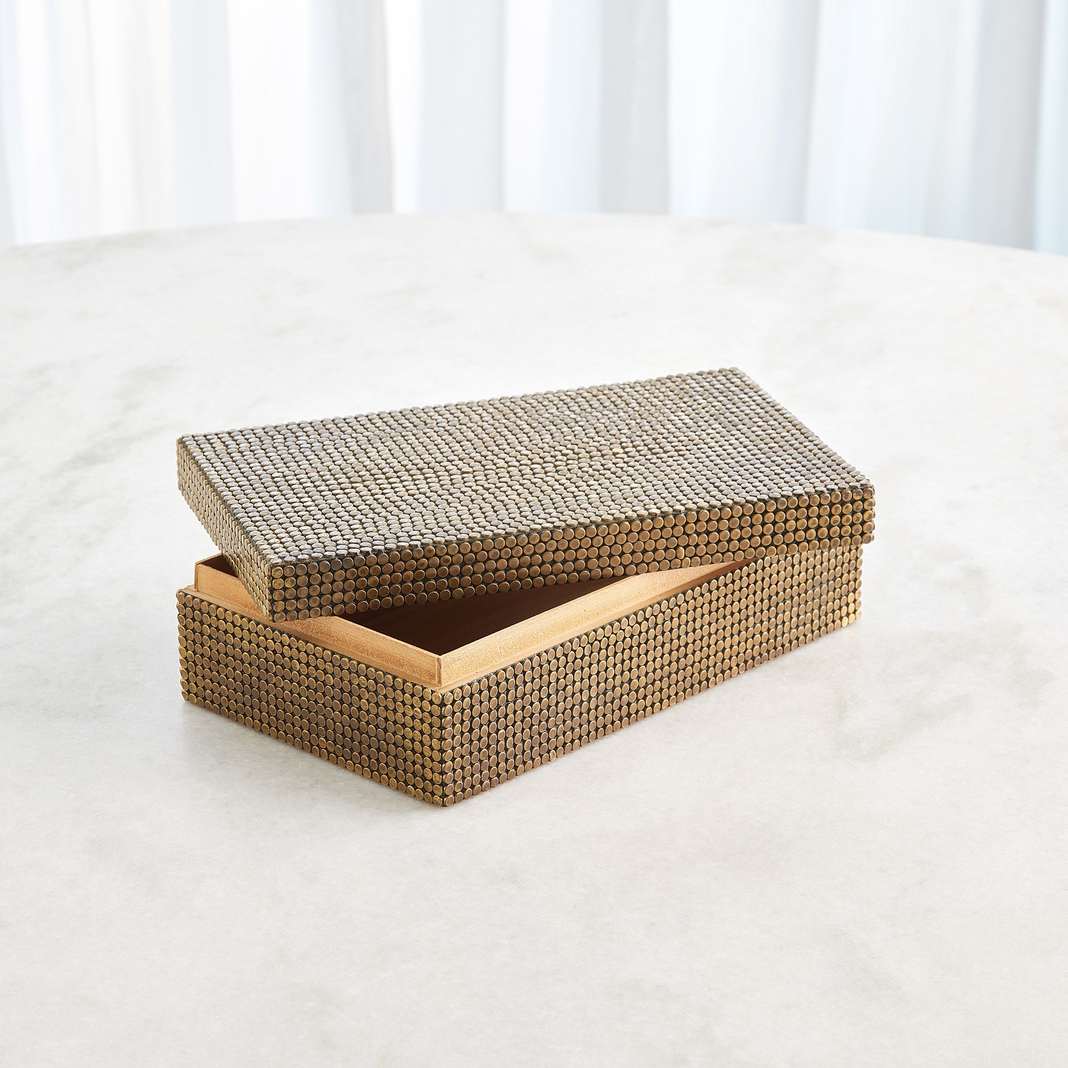 Global Views Lames Boxes and Trays Aged Brass