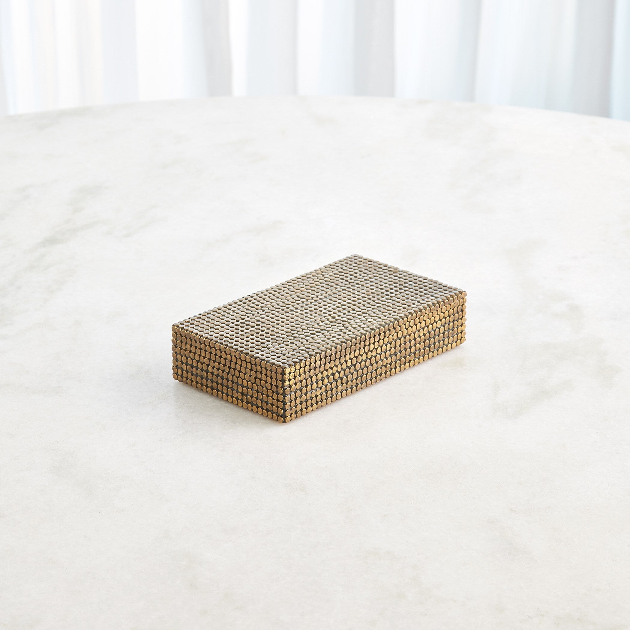 Global Views Lames Boxes and Trays Aged Brass