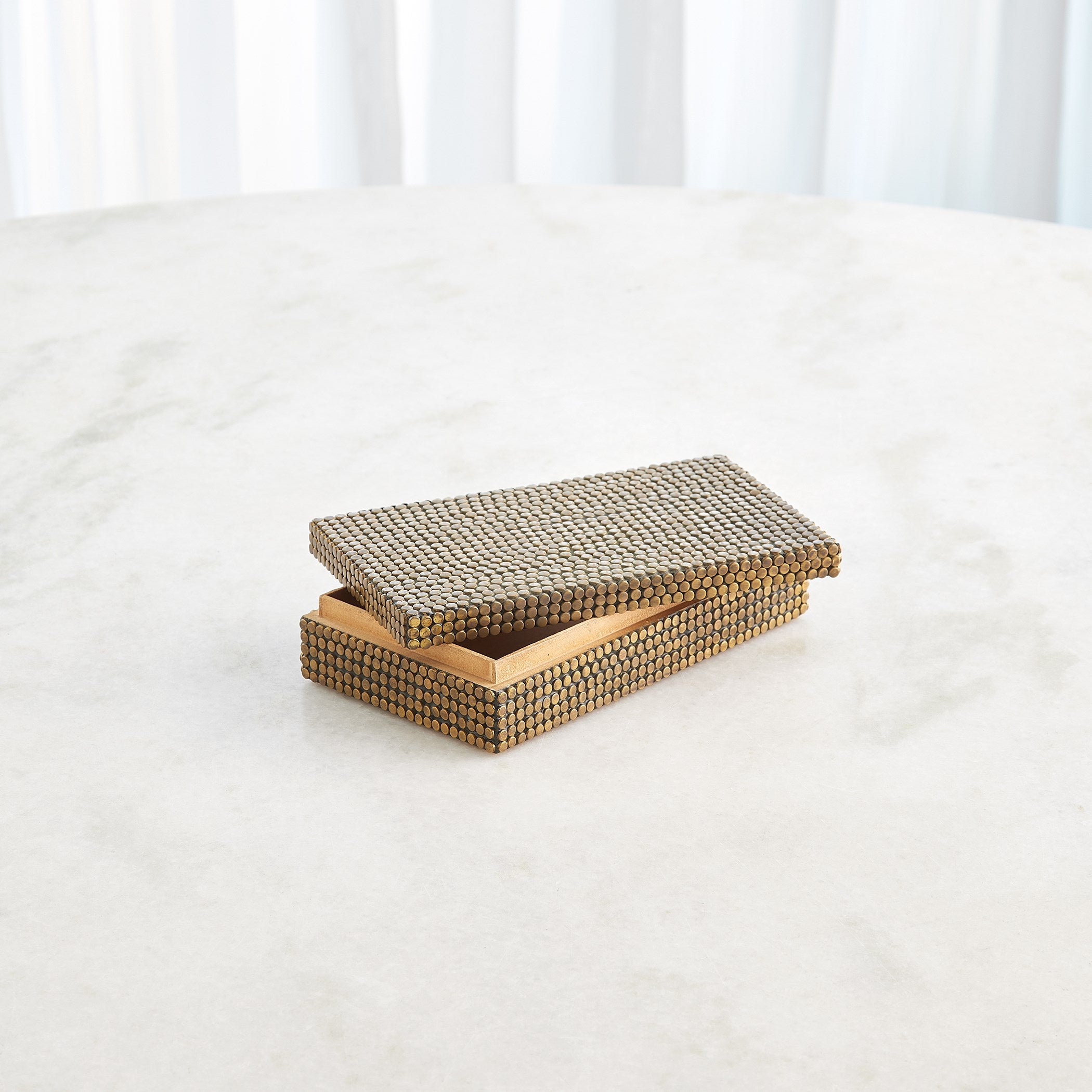 Global Views Lames Boxes and Trays Aged Brass