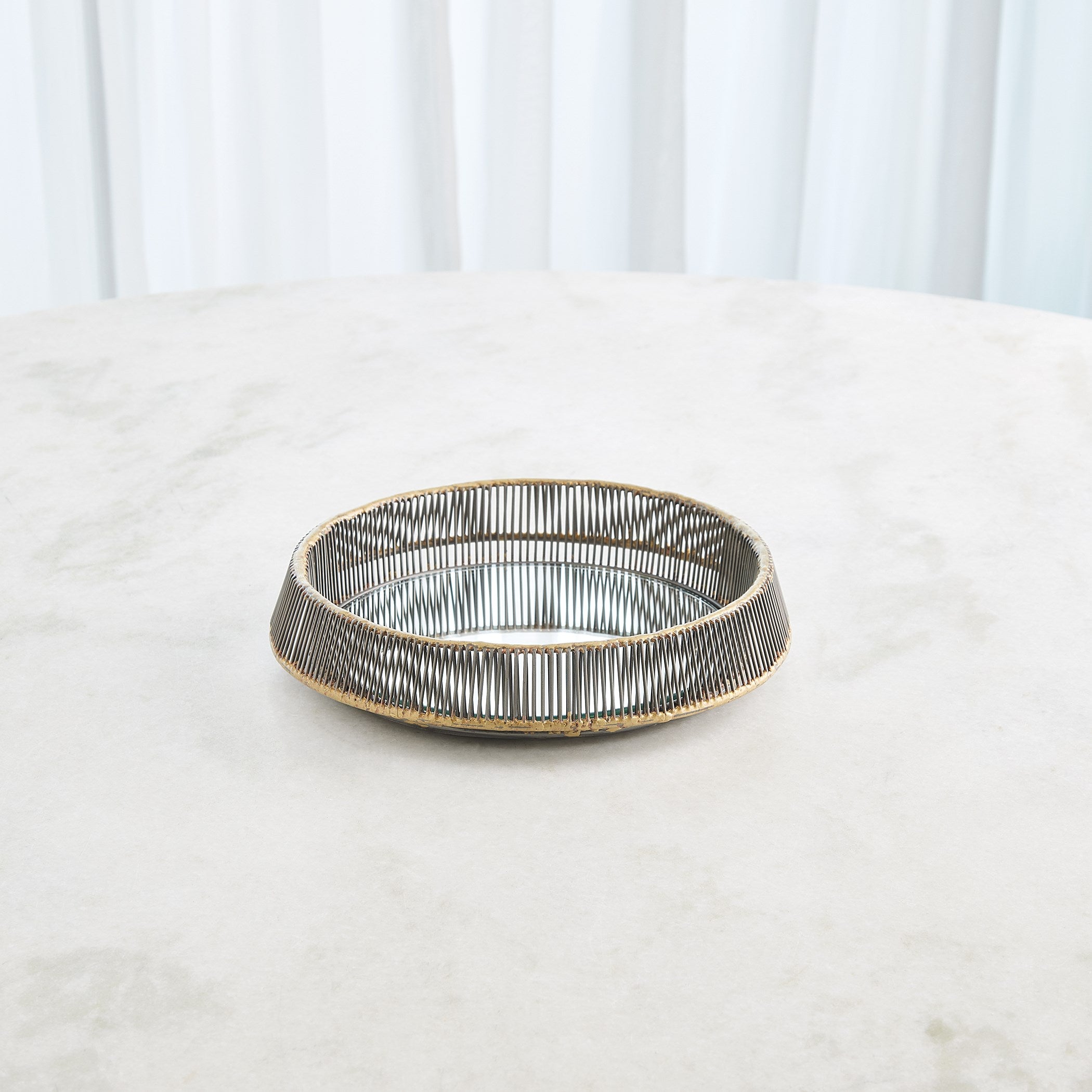 Global Views Whipped Wire Tray/Mirror