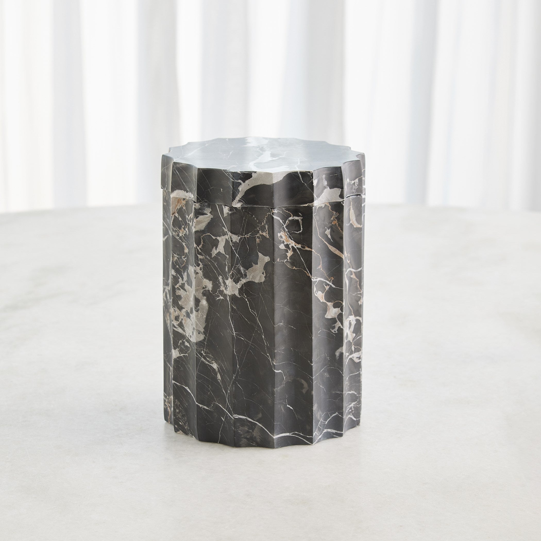Global Views Ionic Jar-Golden Portoro-Lg