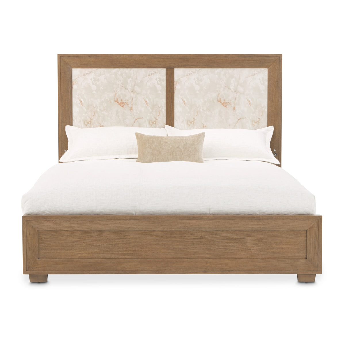 Michael Amini Portrait Panel Bed with LED Lights - Sienna Brown
