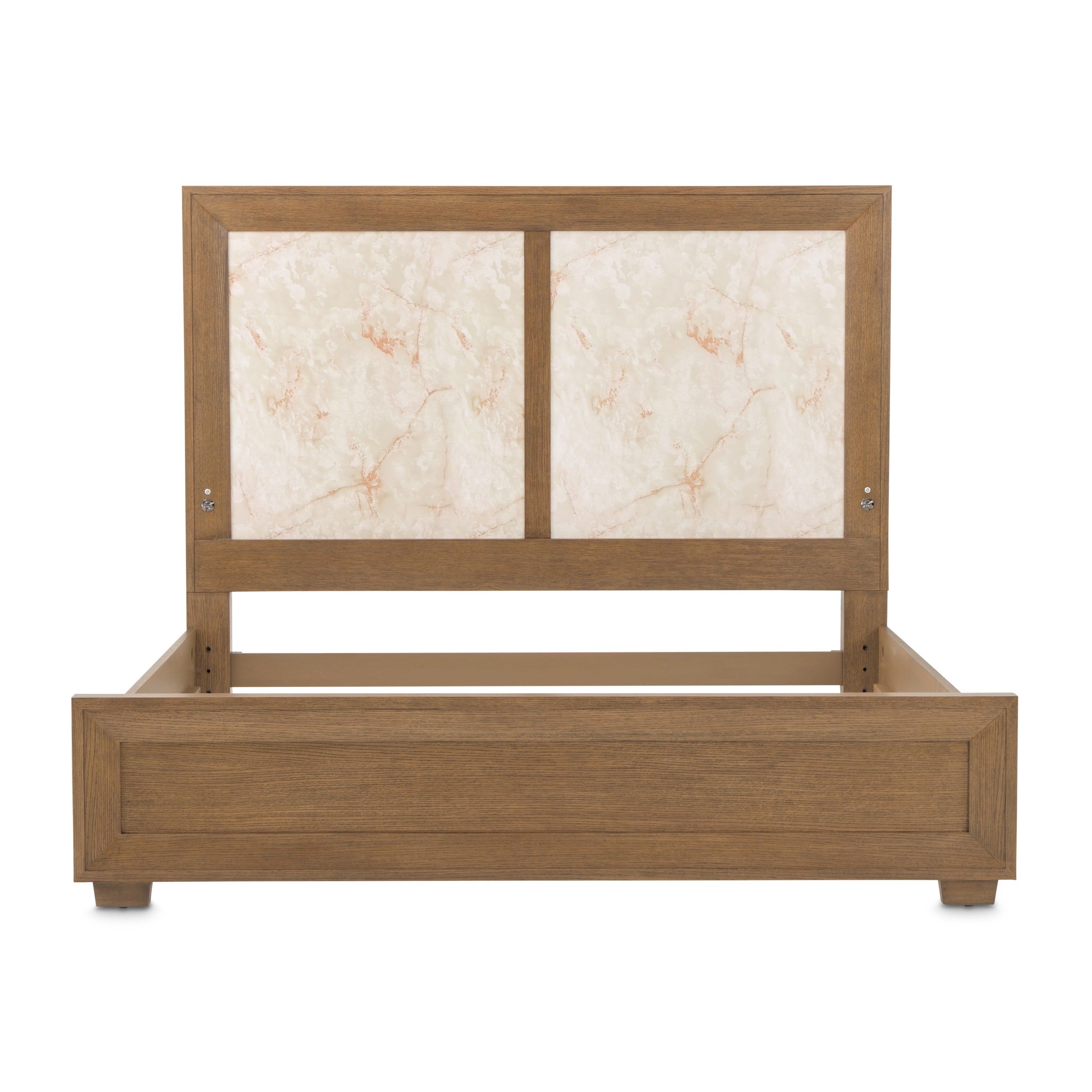 Michael Amini Portrait Panel Bed with LED Lights - Sienna Brown