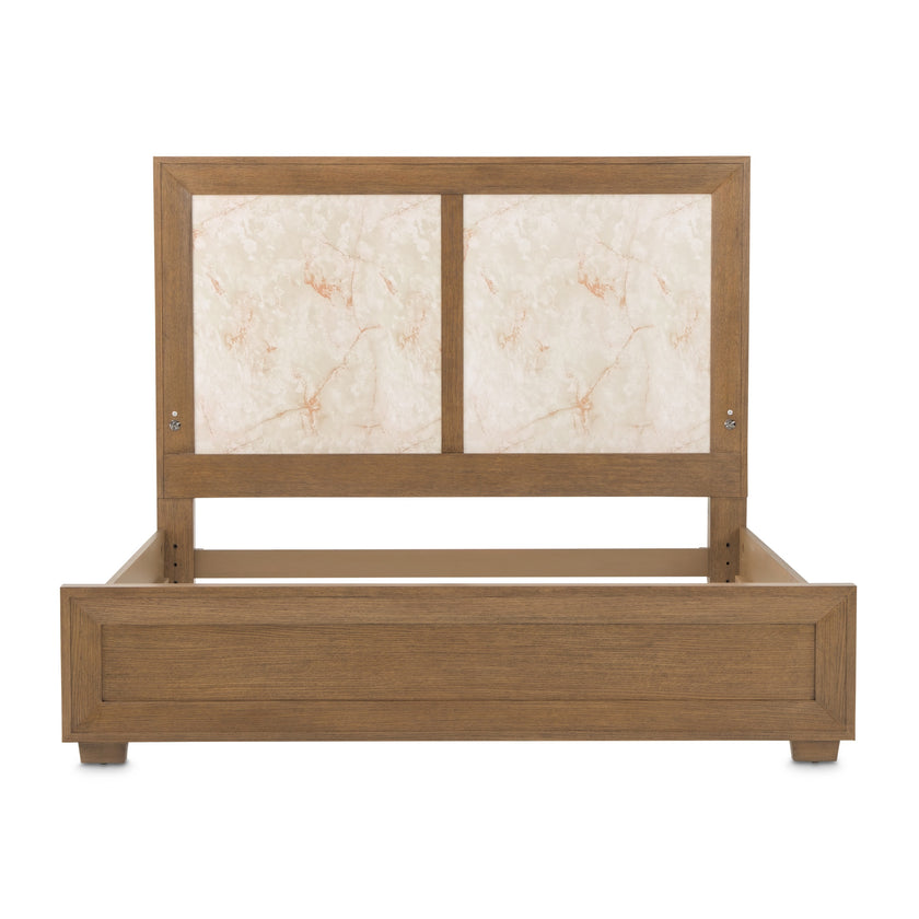 Michael Amini Portrait Panel Bed with LED Lights - Sienna Brown