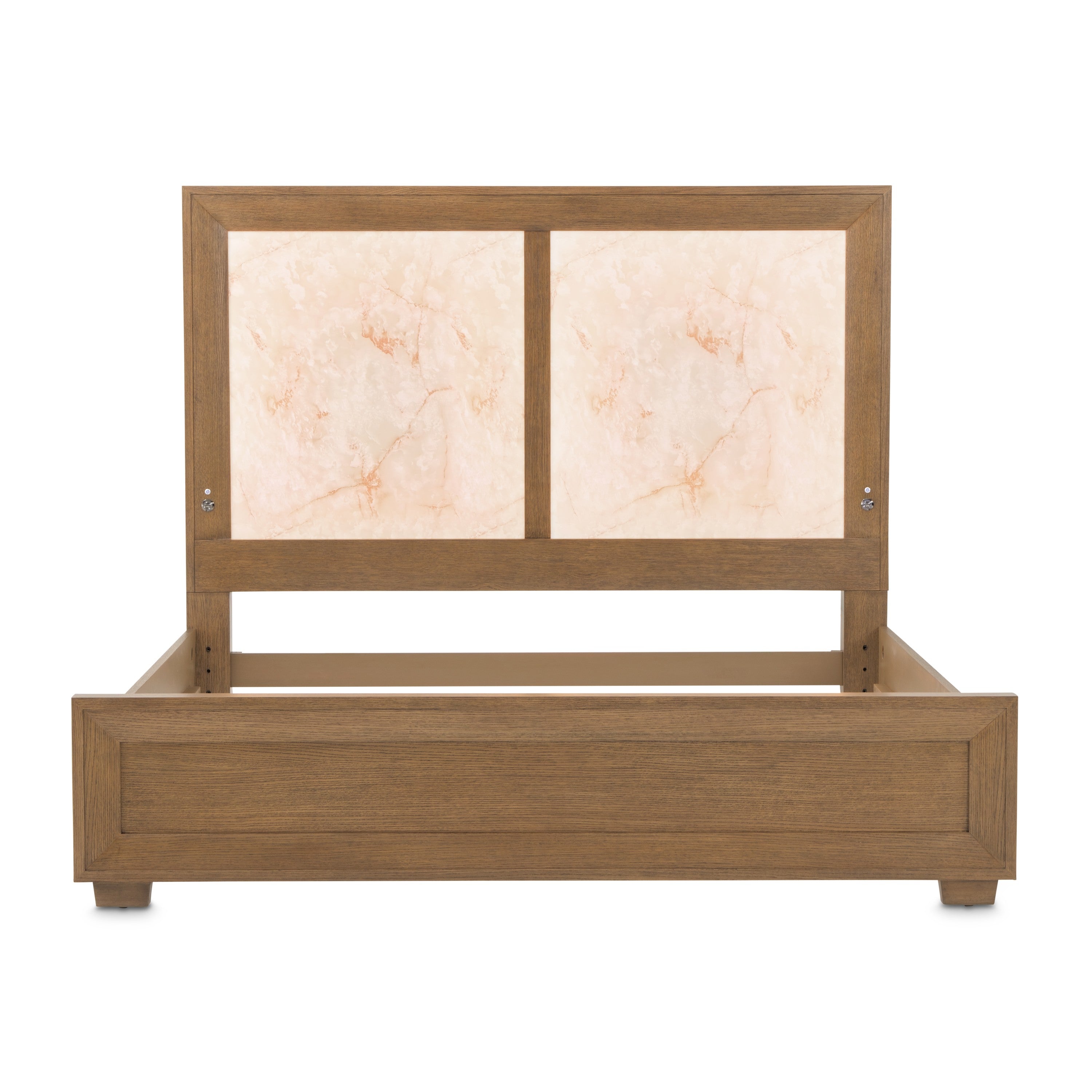 Michael Amini Portrait Panel Bed with LED Lights - Sienna Brown