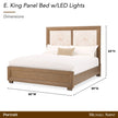 Michael Amini Portrait Panel Bed with LED Lights - Sienna Brown