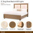 Michael Amini Portrait Panel Bed with LED Lights - Sienna Brown