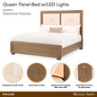 Michael Amini Portrait Panel Bed with LED Lights - Sienna Brown