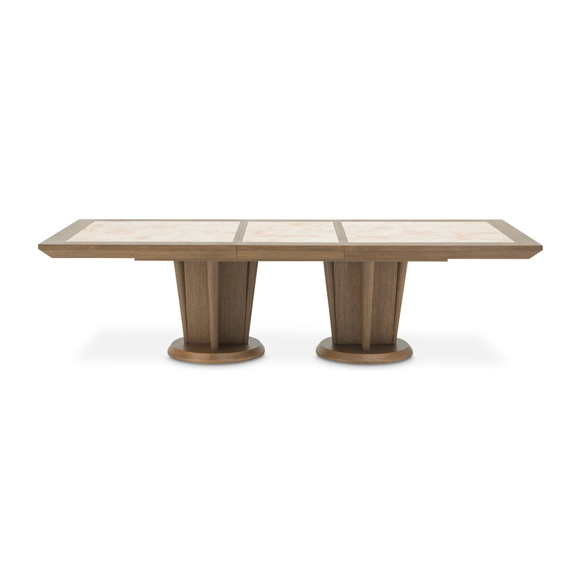 Michael Amini Portrait Wide Rectangular Dining Table - Sienna Brown