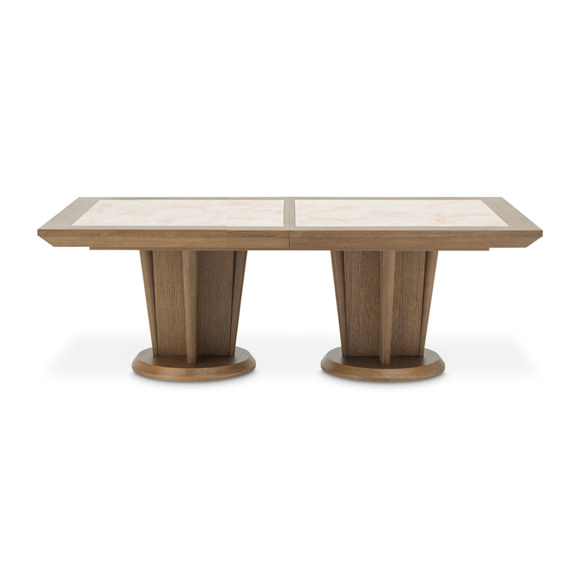 Michael Amini Portrait Wide Rectangular Dining Table - Sienna Brown
