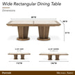 Michael Amini Portrait Wide Rectangular Dining Table - Sienna Brown