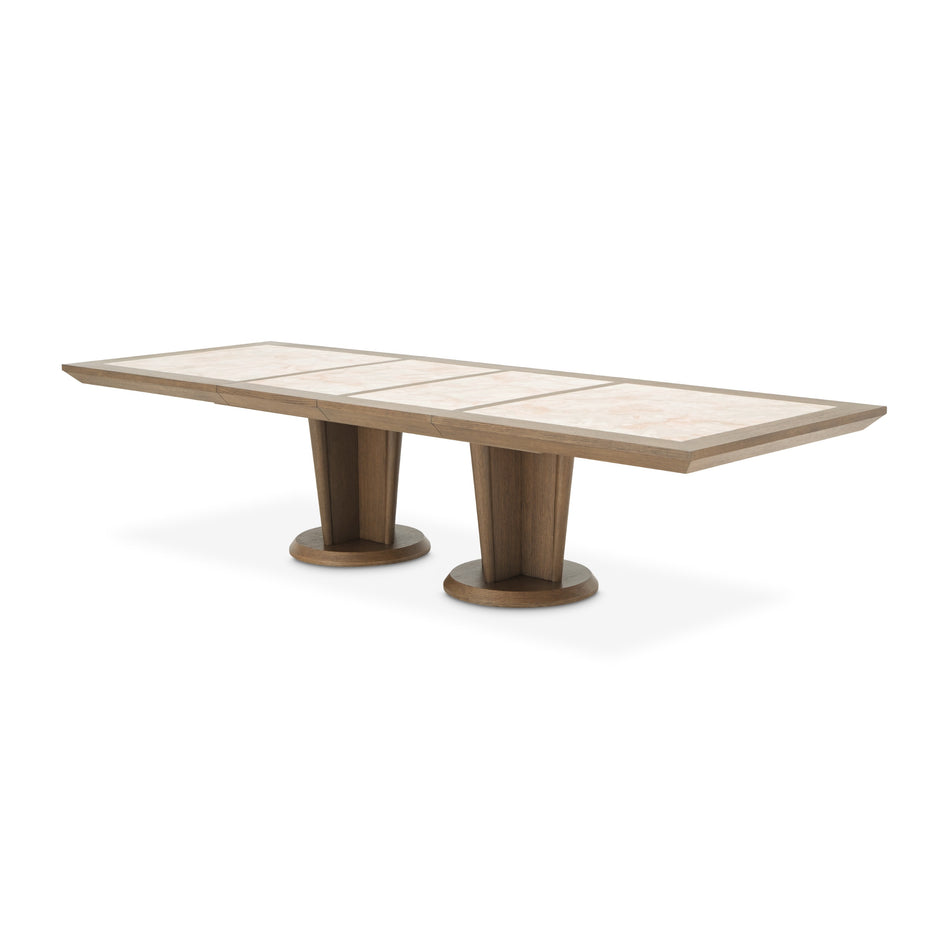 Michael Amini Portrait Wide Rectangular Dining Table - Sienna Brown